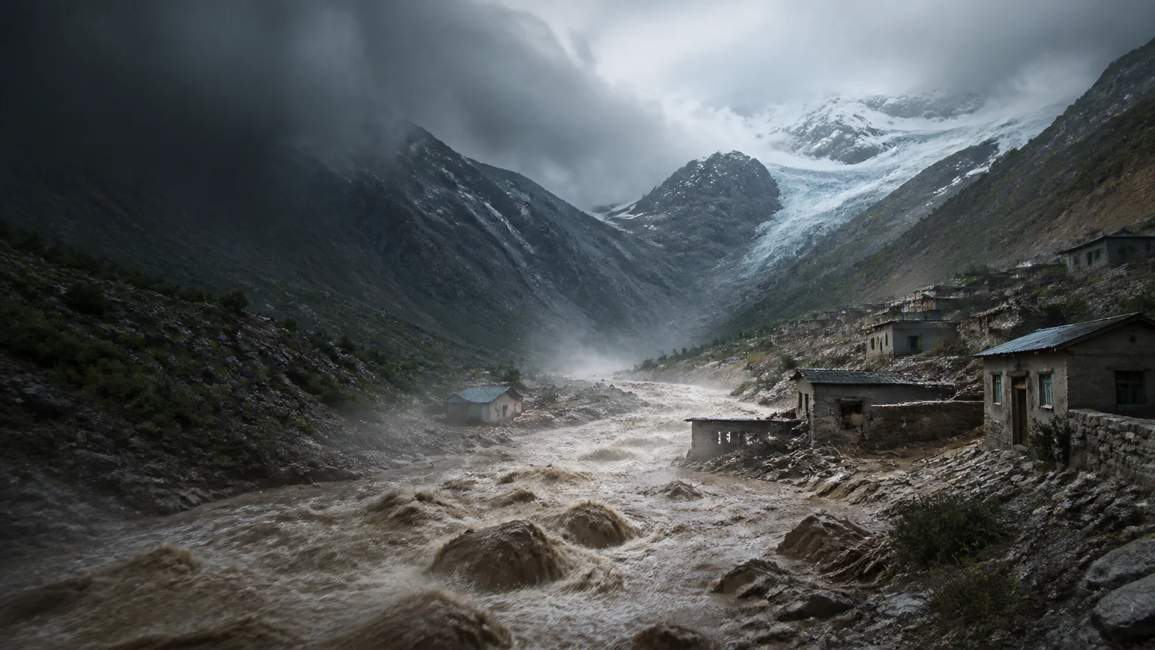 What caused the Nepal-Tibet flash floods?